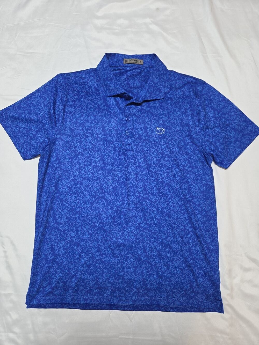 G/Fore G4 Blue Size Large Short Sleeve Golf Polo Shirt